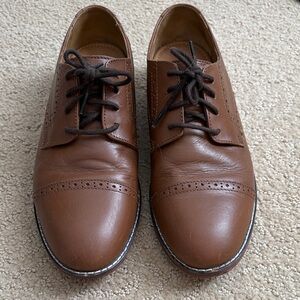 Johnston & Murphy Tan Leather Kids Dress Shoes